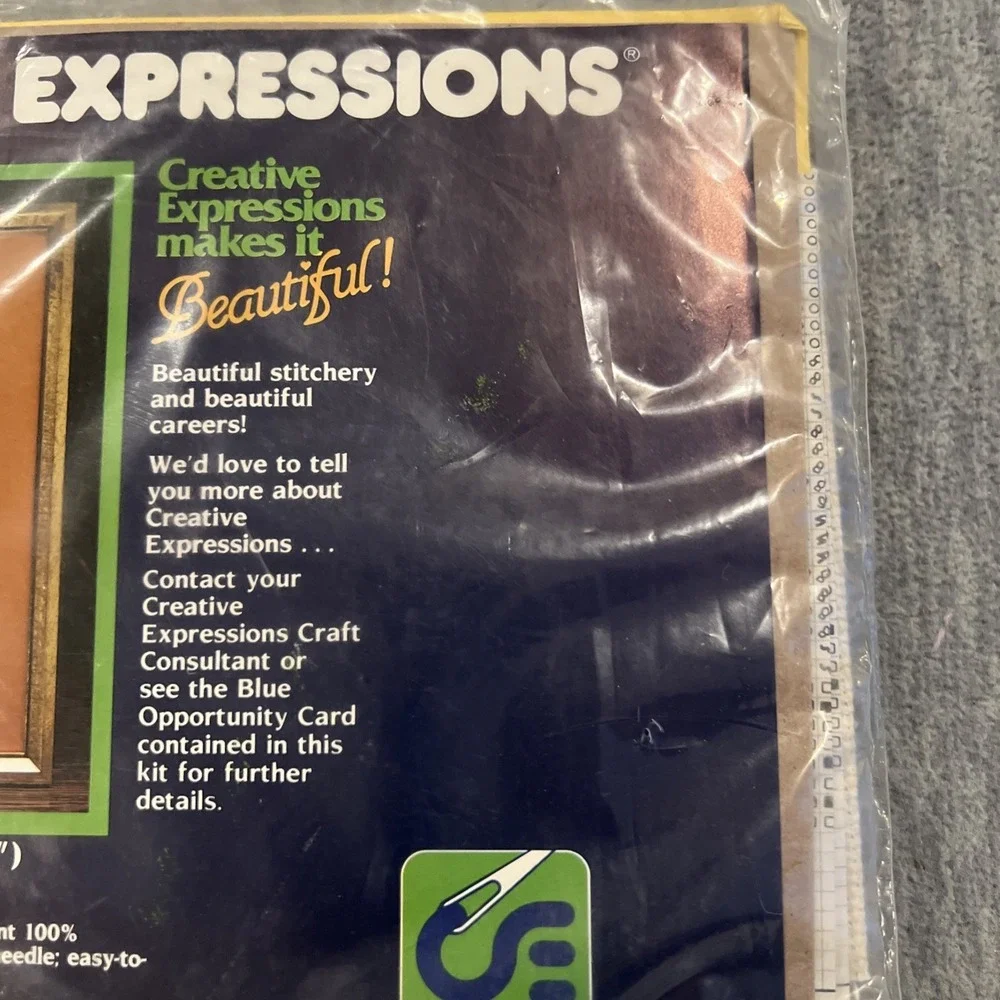 Creative Expressions Counted Cross Stitch Kit Leaves of Autumn 7820 80s New 8x10